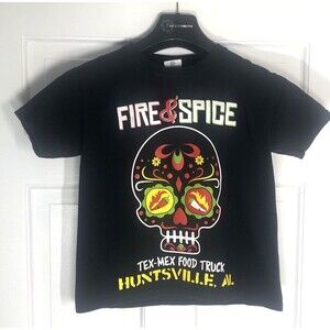 Gildan Youth Heavy Cotton Stylish T Shirt Custom Ink Fire & Spice Food Truck XS